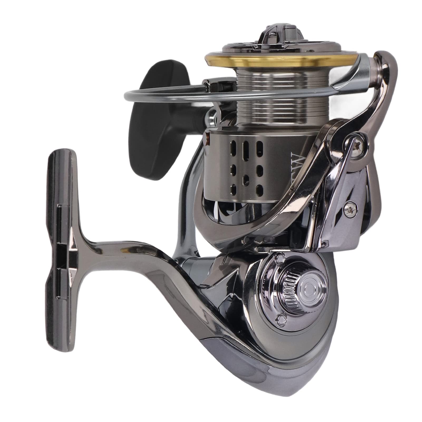 Moulinet de pêche Spinning en métal, poignée robuste et Durable pour la pêche en eau salée et en eau douce (TW5000)