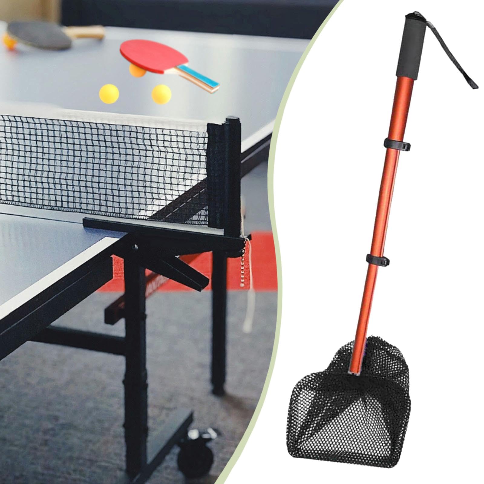Recogedor de Pelotas de Tenis de Mesa con Red telescópica, práctico contenedor para Recoger y almacenar Pelotas de Pong.