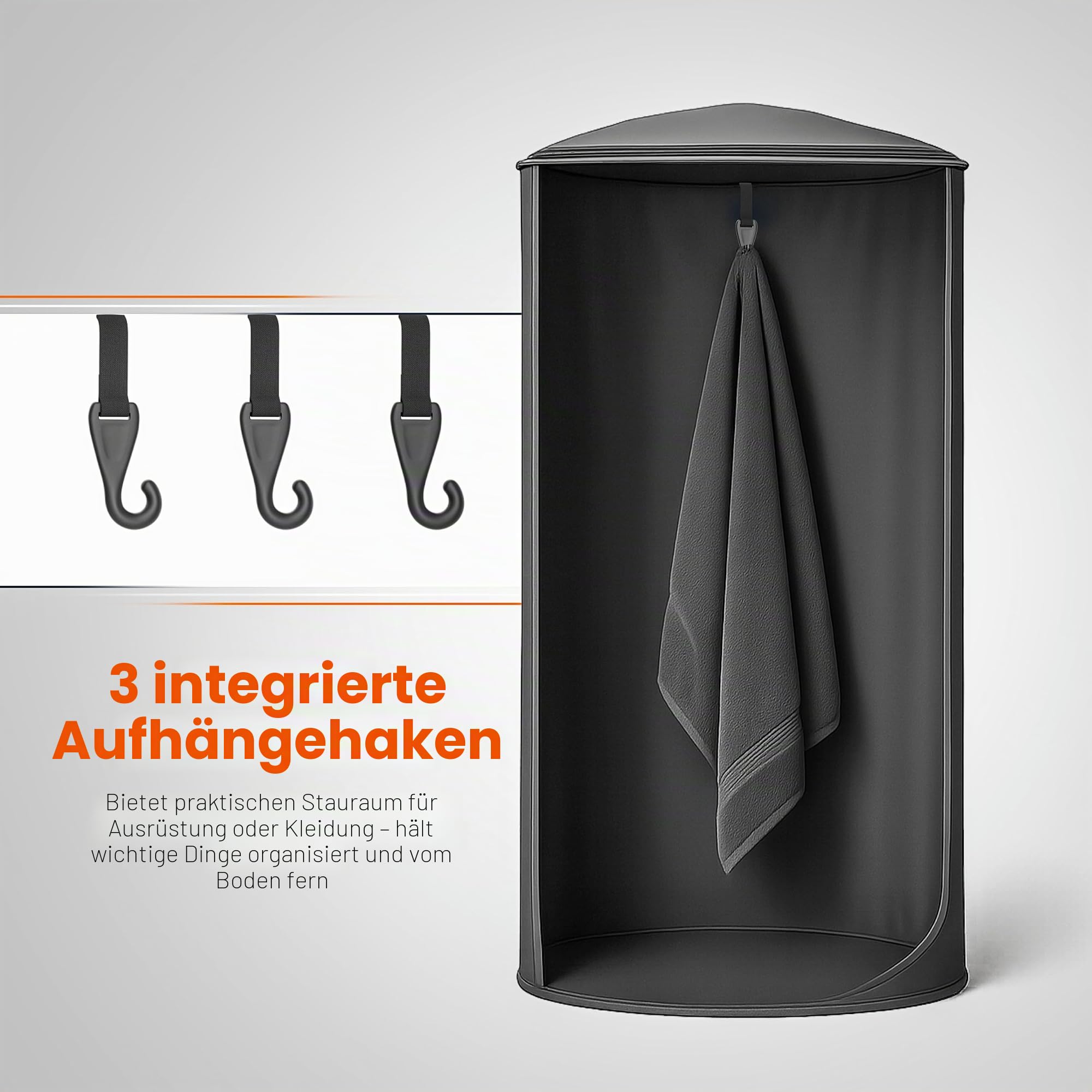 Tragbares Umkleidezelt – Pop-Up-Sichtschutzkapsel mit Saugnapf für SUV, Camping, Dusche, Strand und Toilette (Tragetasche im Lieferumfang enthalten)