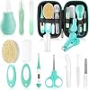 WXA Baby Healthcare and Grooming Kit with Nail Clippers, Scissors, Infant Grooming Kit for Newborns (18 in 1, Green)