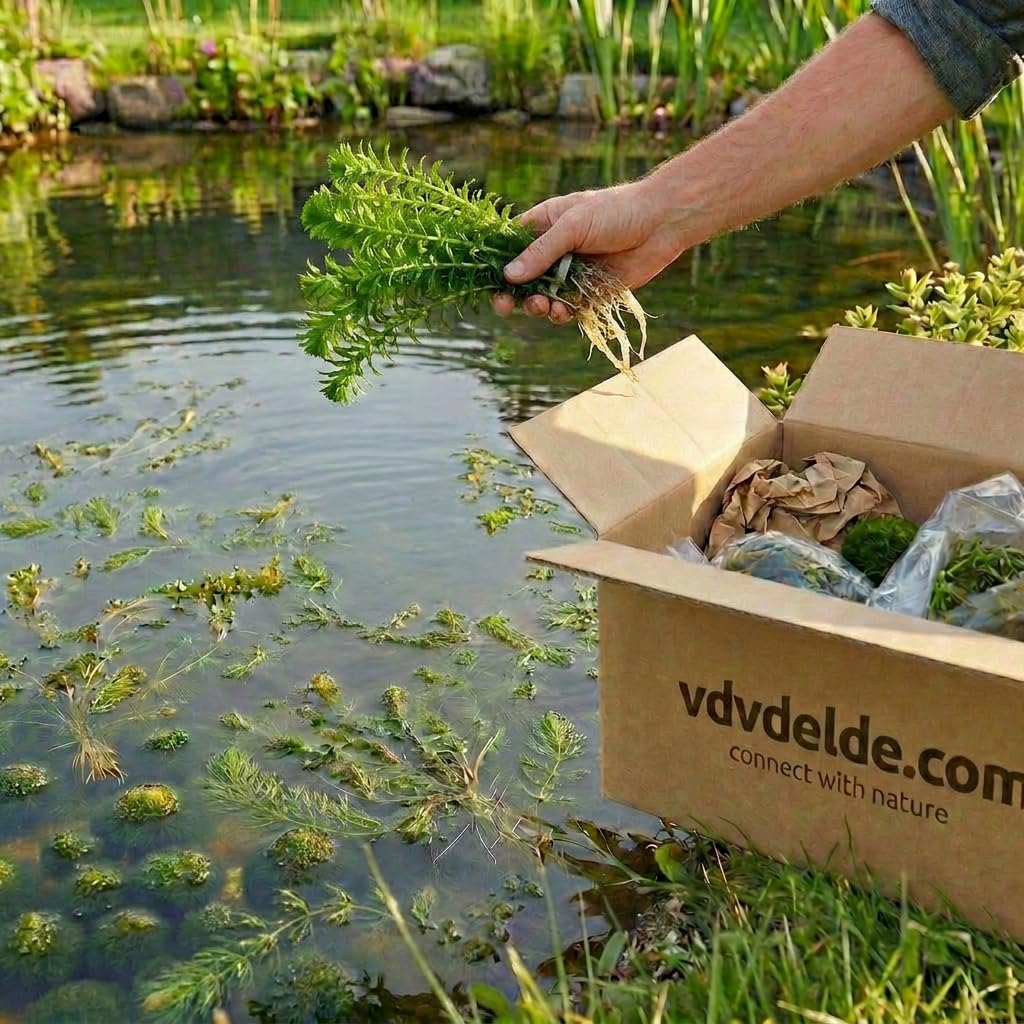 vdvelde - Elodea Egeria Densa - Set da 10 - Pianta Ossigenante per Laghetto & Acquario - Contro Alghe & per Acqua Limpida - Rustica - Pianta Subacquea