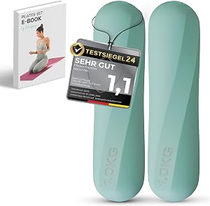 NEOLYMP Pilates Hanteln 1 kg – rutschfestes Silikon Hantelset – ergonomische Kurzhanteln 2er Set für Pilates, Yoga & Home Workout – kleine Hanteln für Frauen