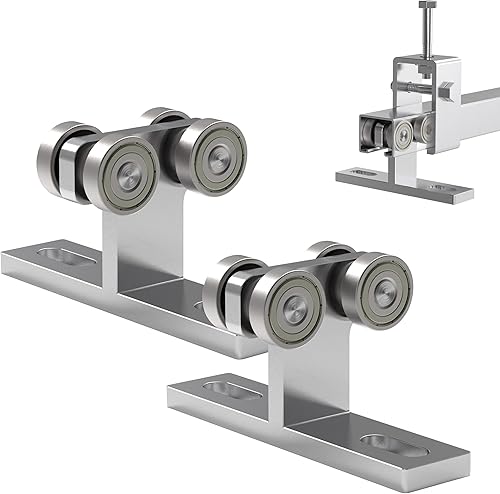 Carro de rodillos de instalación de polipasto eléctrico, carrito de 4 ruedas, montaje silencioso para uso con canales de puntal de 1-58 pulgadas de