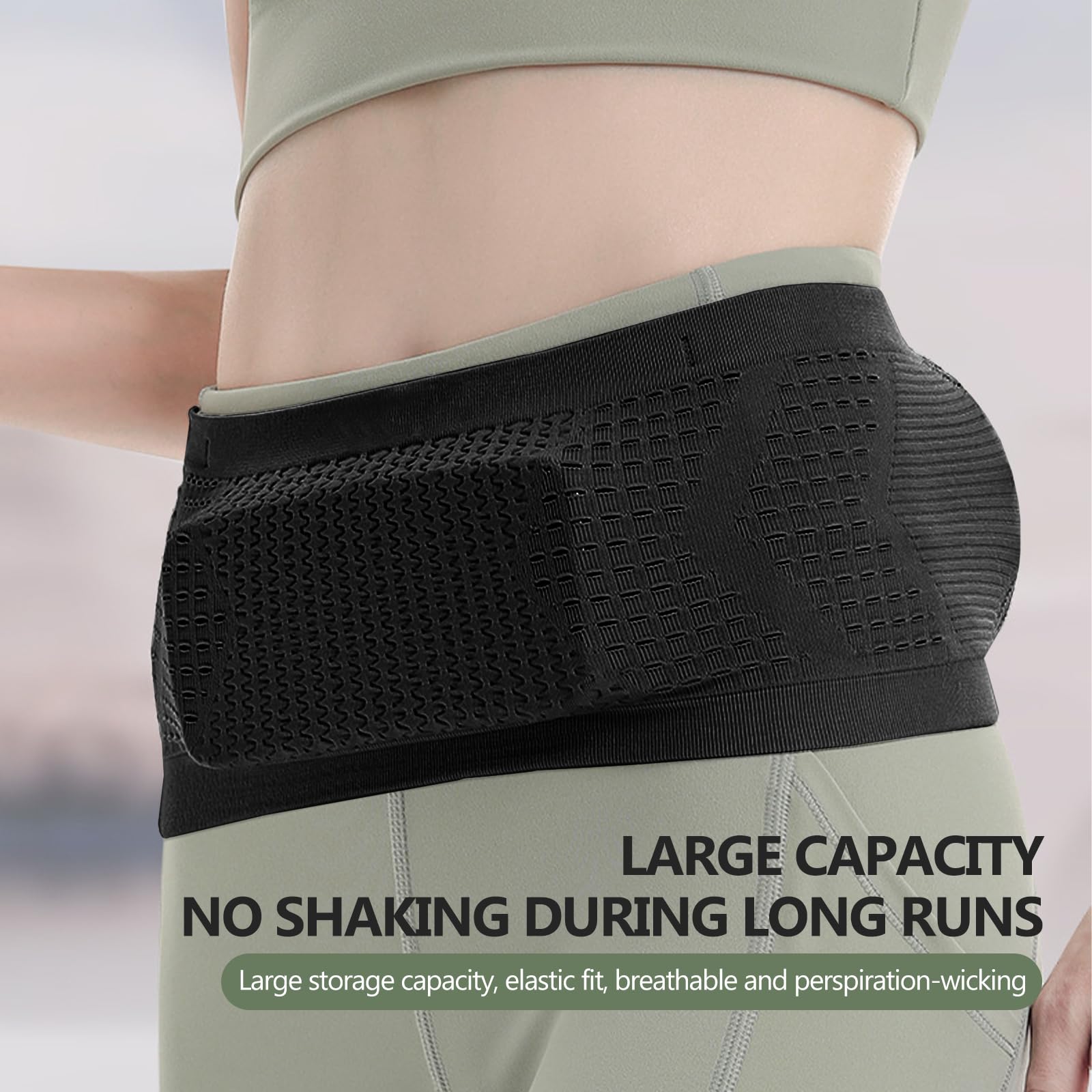 Marsupio Running Traspirante in Maglia Multifunzionale per Ciclismo Jogging Fitness