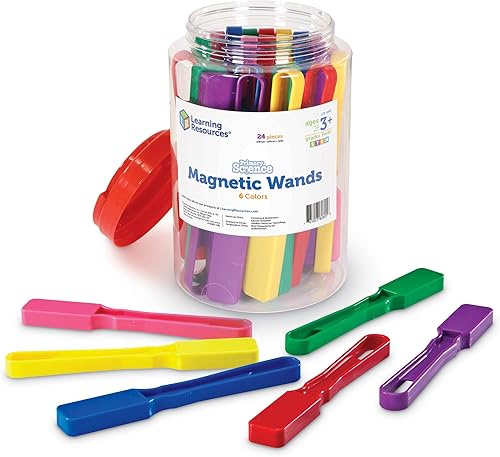 Miniatura 1 de Learning Resources Varitas magnéticas, juego de 24 años, a partir de 5 años, exploración científica, habilidades de observación, suministros de
