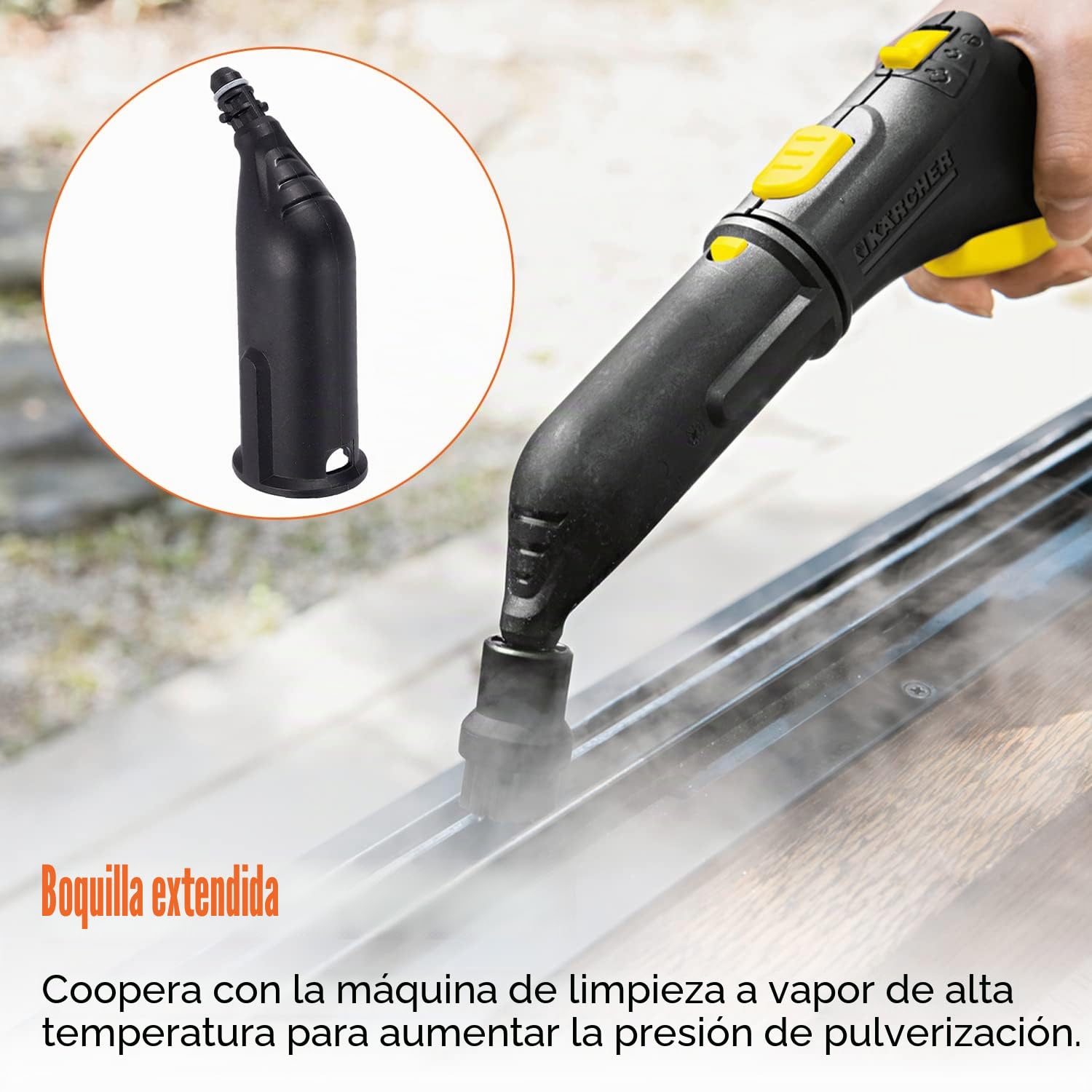 Accesorios para Cepillos Limpiadores a Vapor para Kärcher, Cepillos Redondos Cabezal de Boquilla de Limpieza de Vapor Piezas de Repuesto, Compatible con Kärcher SC1/SC2/SC3/SC4/SC5/SC7/CTK10 (150g)