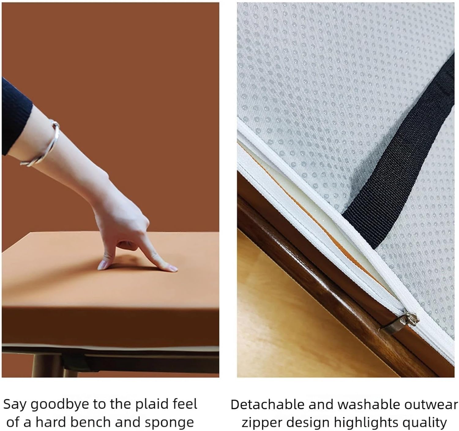 滑り止め防水ベンチクッション、屋内/屋外用家具、ダブル滑り止めデザイン、取り外し可能なカバー、パティオガーデンポーチの快適な座席(ピ