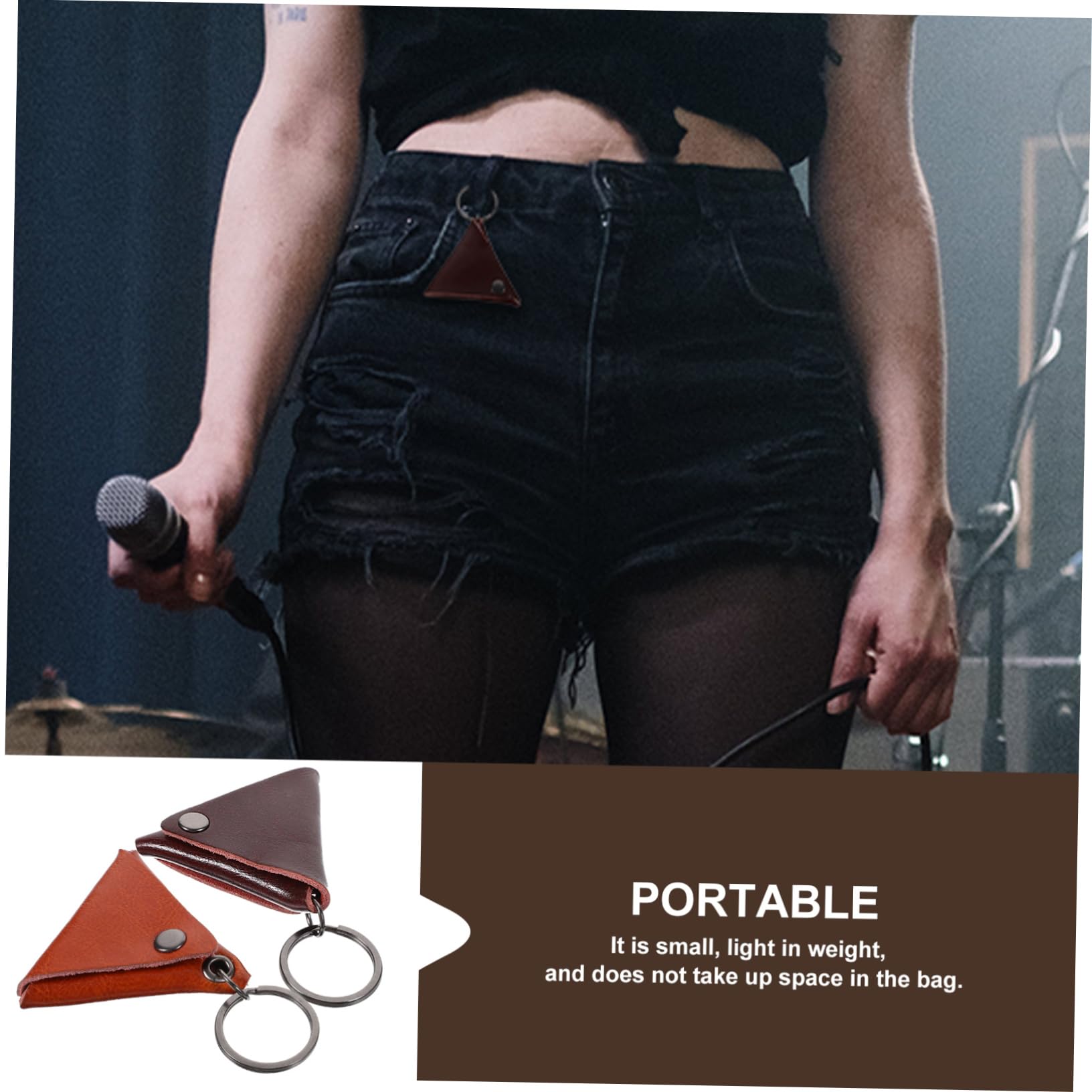 Holibanna 2pcs Guitar Picks Storage Pouches Compact Keychain Holder for Guitar Picks Durable Plectrum Cases Stylish and Lightweight present for Musicians