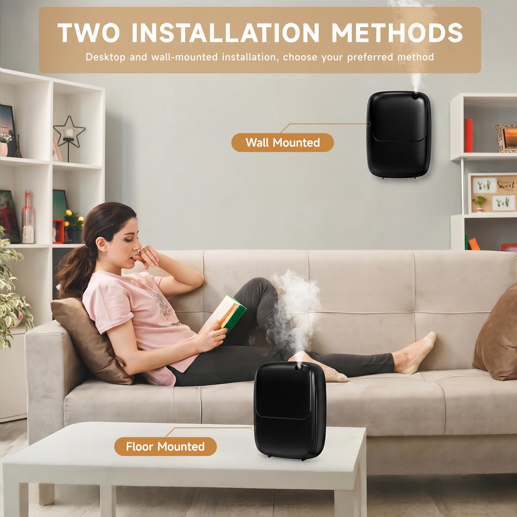 Diffusore di oli essenziali senz'acqua per casa e hotel, copertura di 3000 mq Smart Aromaterapia Profumo Air Machine, nebulizzatore ad aria fredda da 400 ml