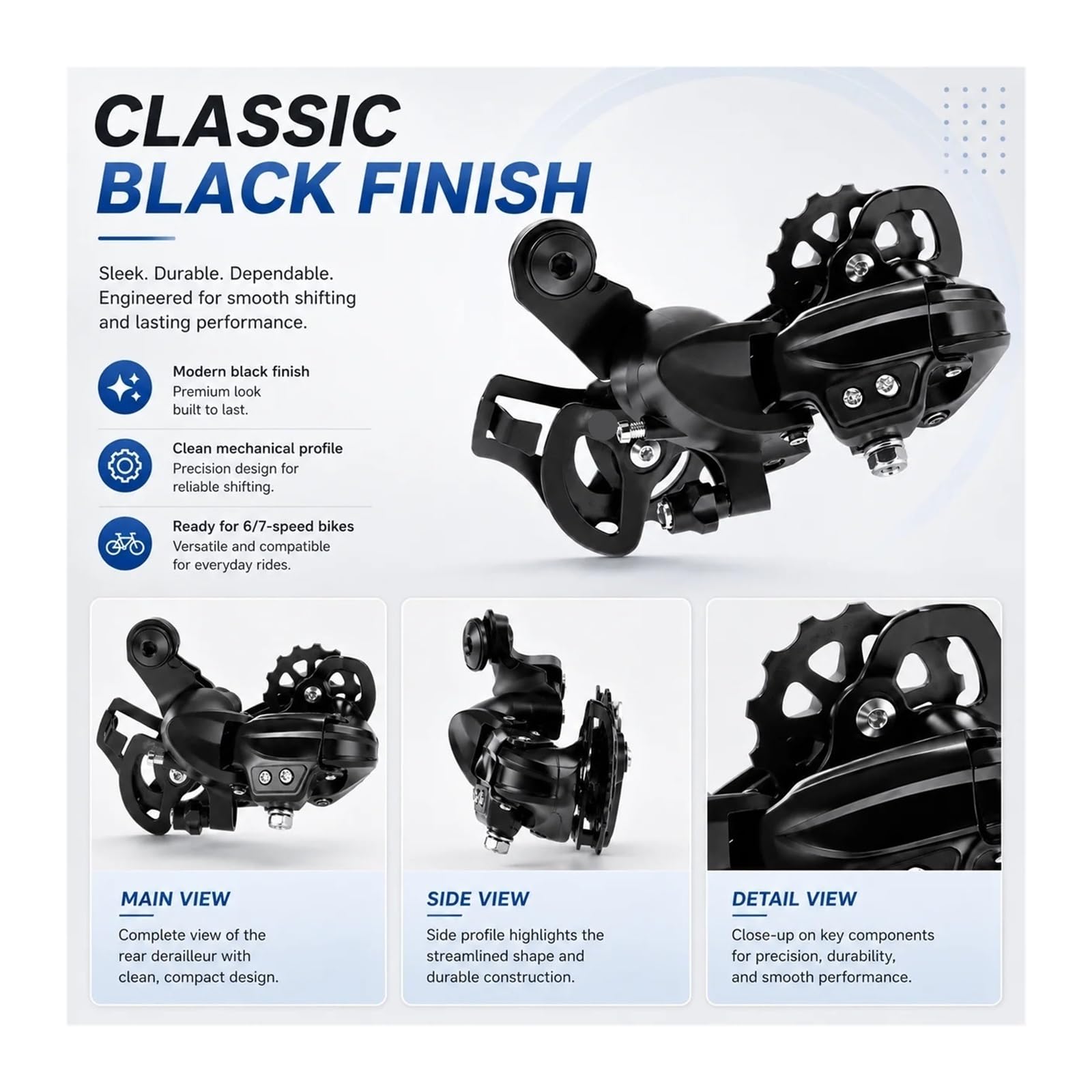 Piezas del desviador Trasero MTB YT300 de 7 velocidades