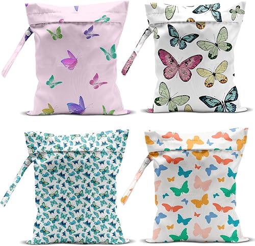 Miniatura 8 de Paquete de 4 bolsas húmedas para traje de baño, artículos esenciales de viaje a la playa, bolsa húmeda y seca, para protector solar, artículos de