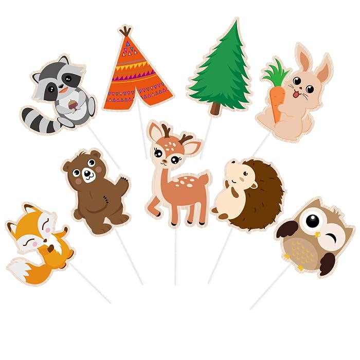 Buy WERNNSAI Woodland Creatures Cupcake Toppers 45 PCS Cute Forest