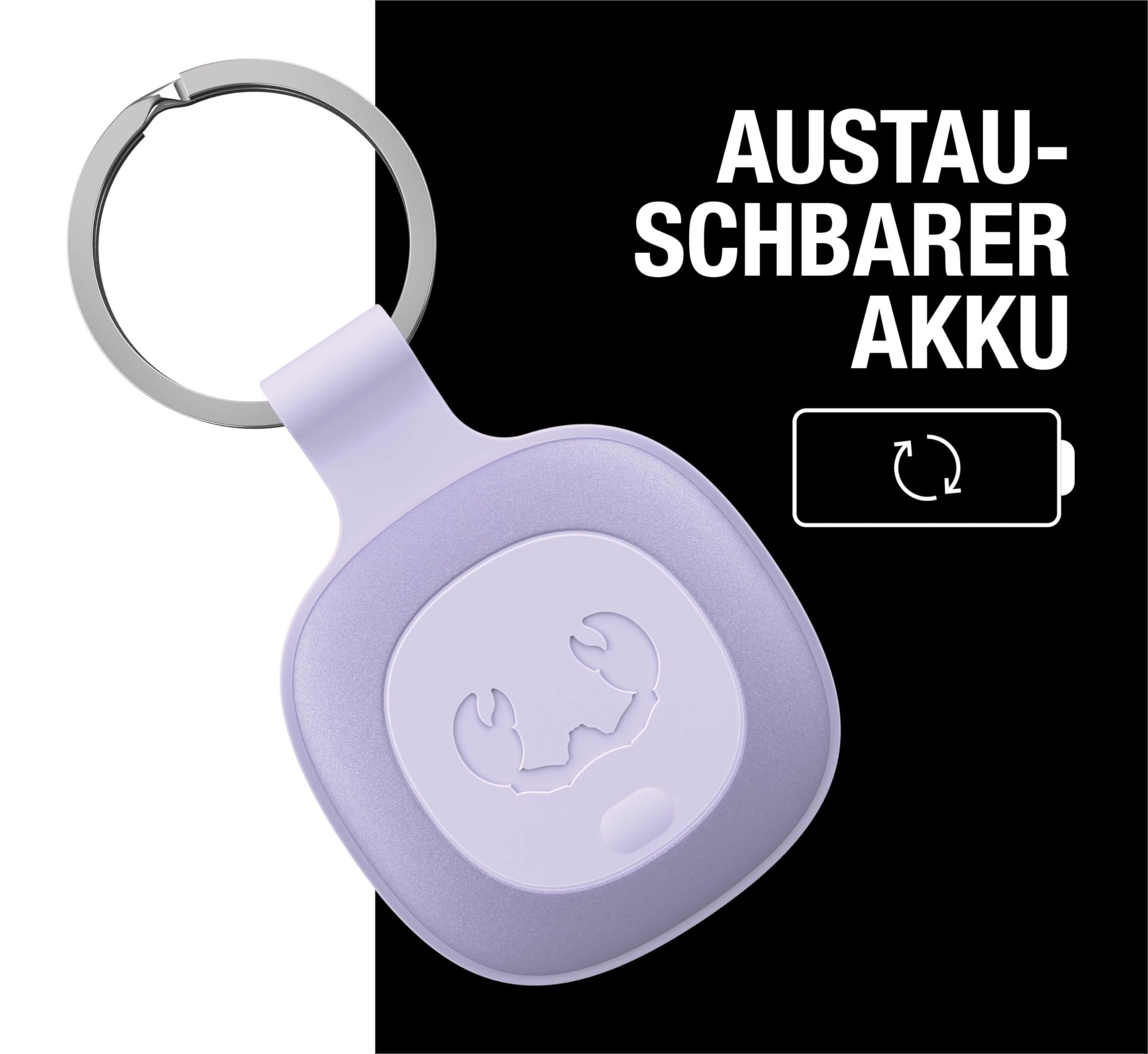 Fresh 'n Rebel Smart Finder – współpracuje z Apple Wo IOS? (IOS), lokalizator kluczy z głośnikiem, Smart Tag, IP67 pyłoszczelny i wodoszczelny, (Dreamy Lilac, Dried Green, Deep Mauve, 3-pak)