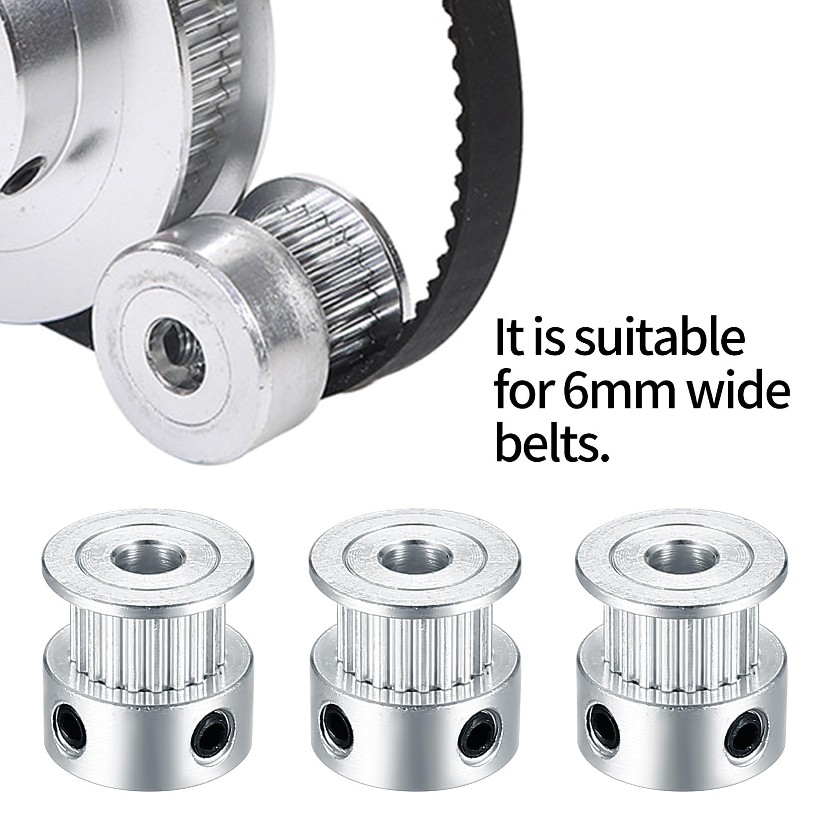 Turmberg3D - 2x GT2 puleggia dentata/pulley - 16 denti - foro-: 3.175mm - cinghia di larghezza: 6mm (GT2-6 · 16T · 3.175 Turmberg3D - 2x GT2 puleggia dentata/pulley - 16 denti - foro-: 3.175mm - cinghia di larghezza: 6mm (GT2-6 · 16T · 3.175