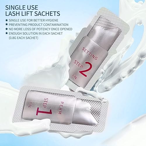 Miniatura 4 de Kit de Permanente Fast Perm Lash Lift Kit de Permanente de Pestañas Loción de Permanente y Fijadora (Cantidad 2×5 Paquetes)