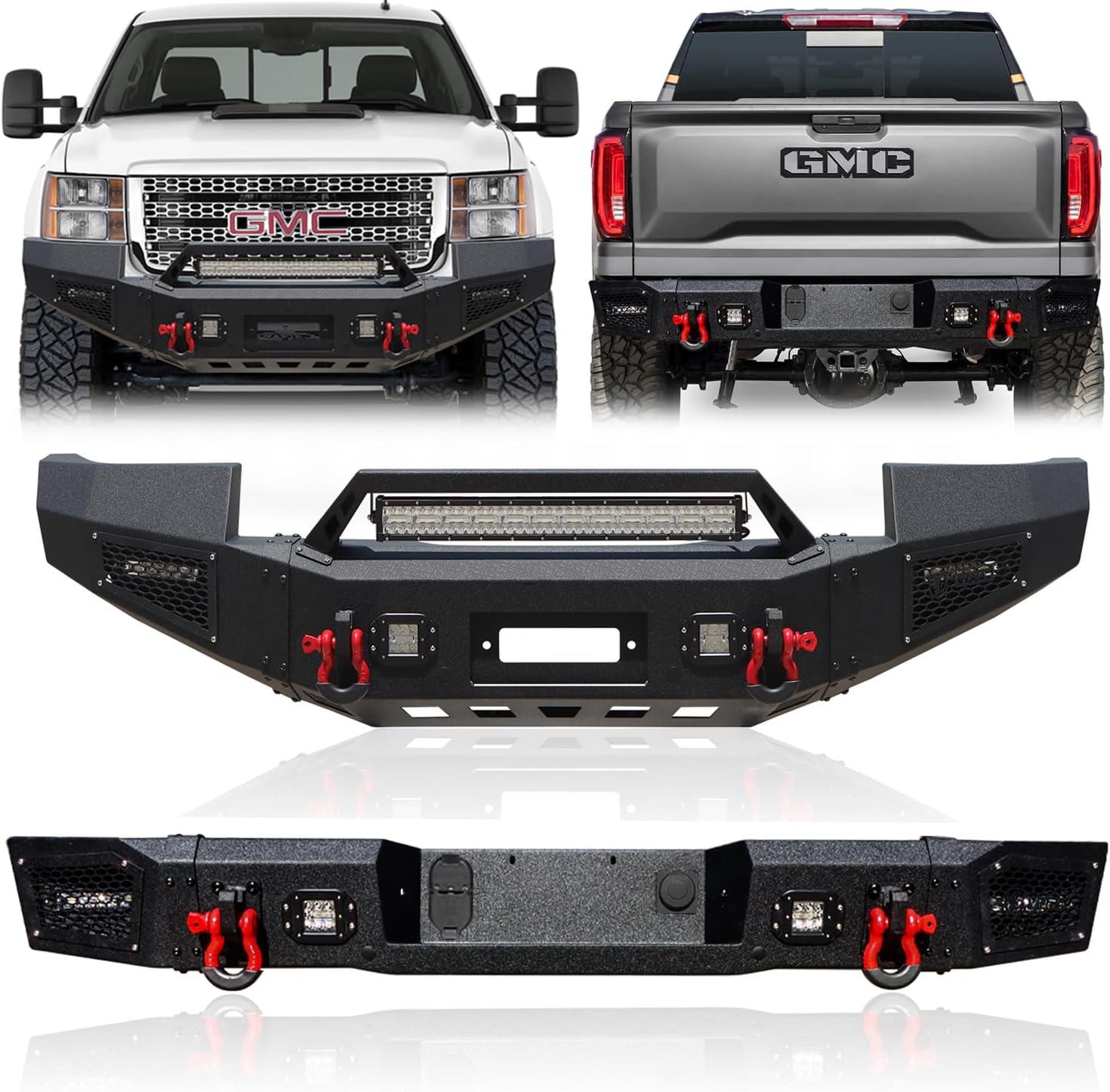 Gloss Black Front Upper Grille Trim For 2011-2014 GMC Sierra 2500HD/3500HD | Direct Replacement For GM1235119
