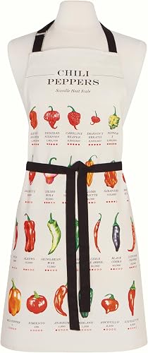 Now Designs Fine Print Chili Peppers Cotton Kitchen Apron