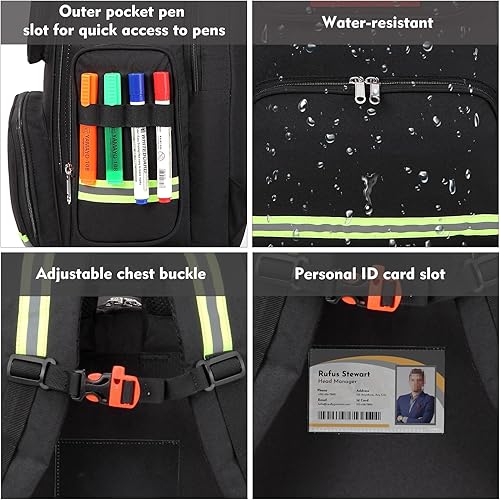 Miniatura 5 de Gatycallaty Mochila de primeros auxilios Medical Emt First Responder Bag Empty Ems Emergencia Hogar Salud Senderismo Trauma Viajes Camping, Negro -,