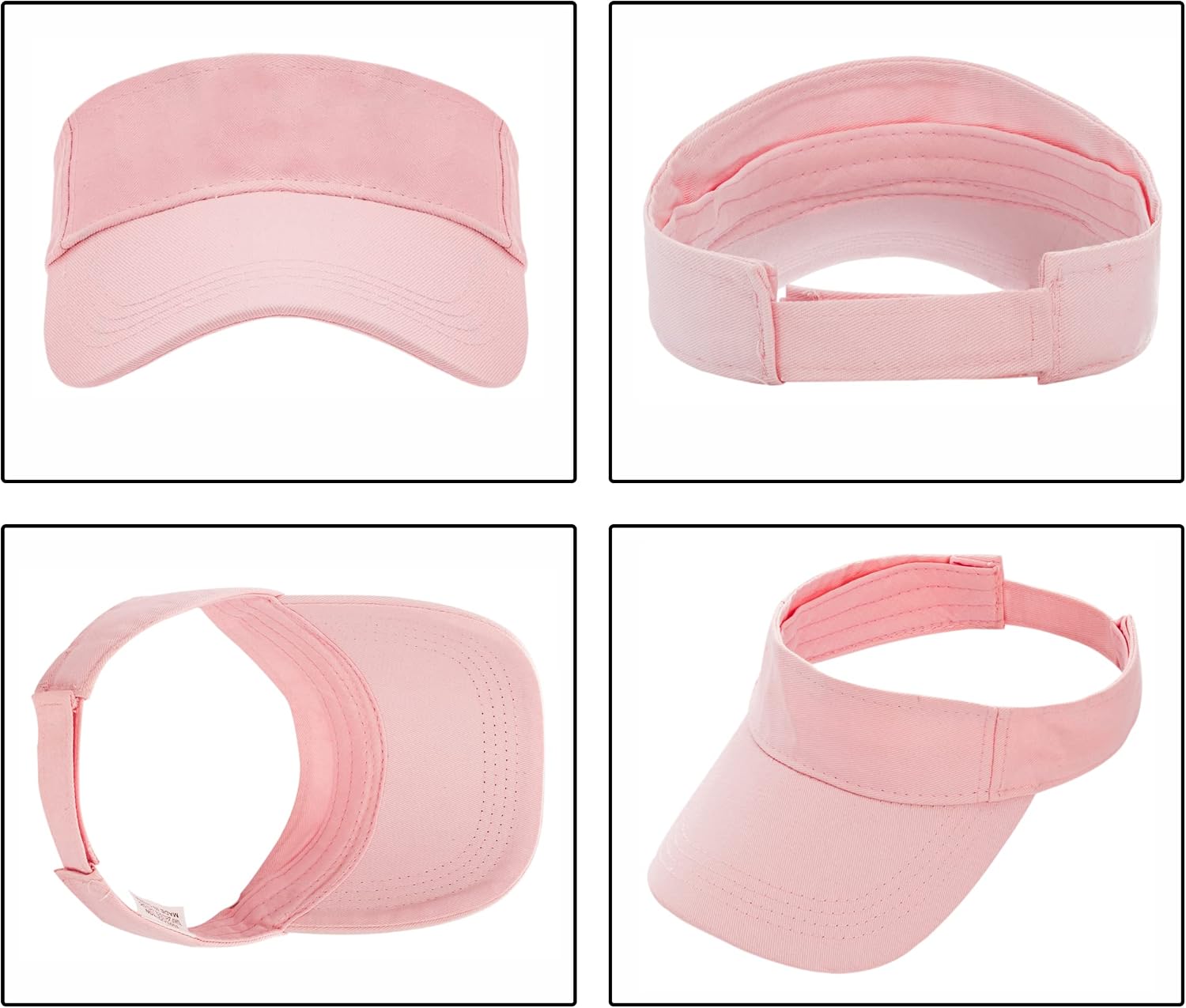 Kids Golf Visor Hat Children Ponytail Sports Hats Cotton Sun Visors Caps Summer Girls Athletic Adjustable for 6-12 Years