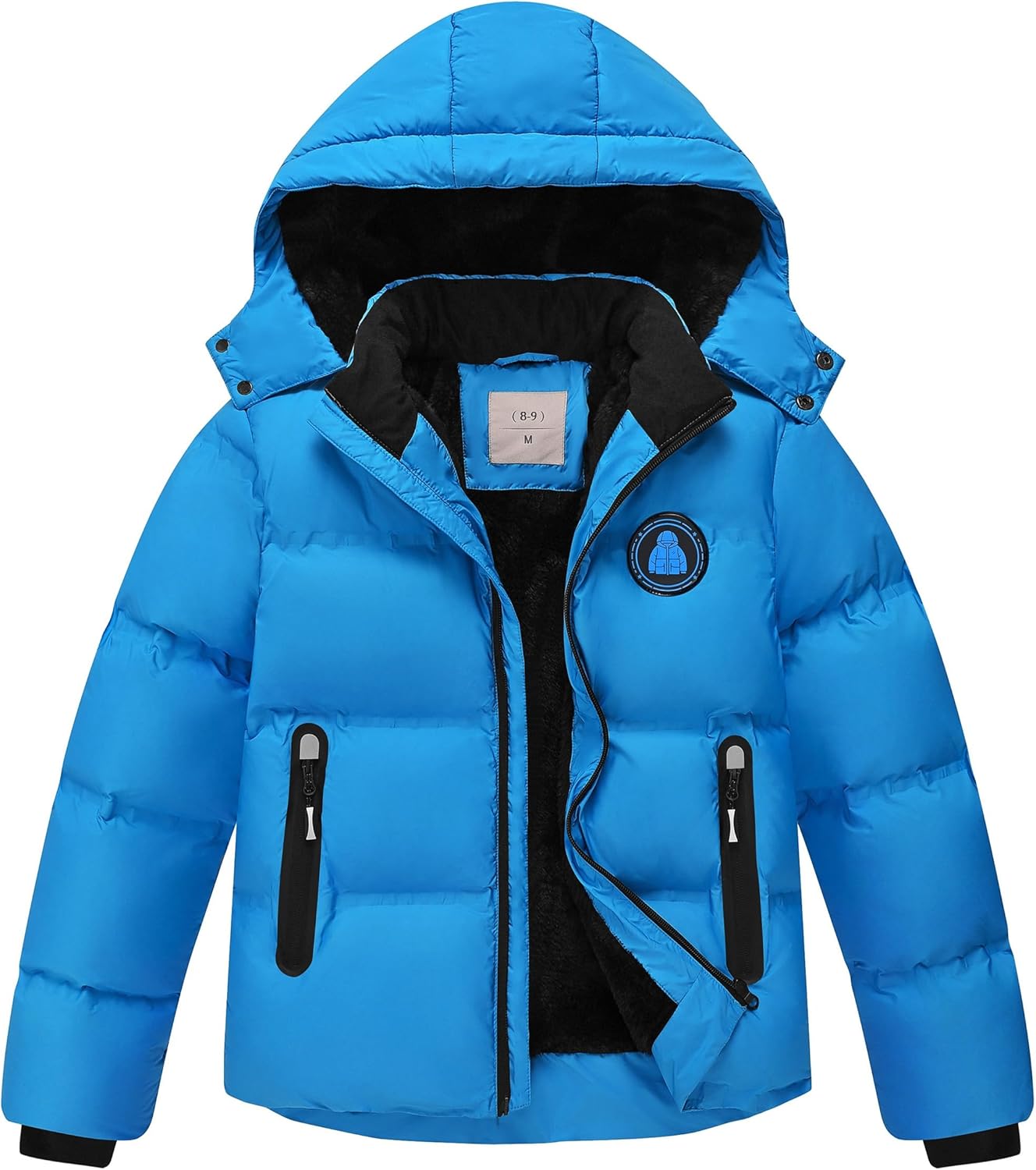 Buyboxs Boys' Winter Coat Kids Puffer Winter Jacket Thick Fleece Lined Warm Hooded Outerwear Coats for Boys Girls (4-15)