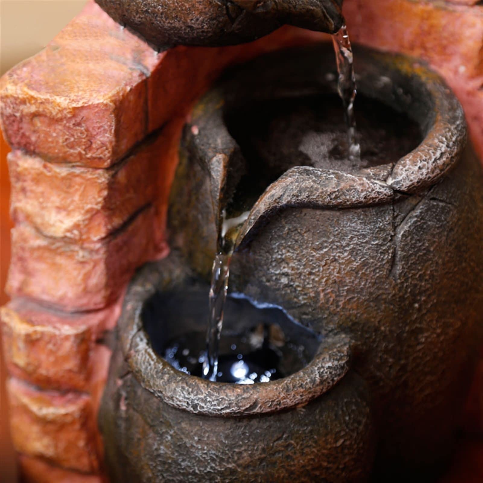 Fuente de Cascada para Interiores, Fuente de Escritorio recreativa, Fuente Decorativa de meditación, para Sala de Estar, hogar, Oficina, decoración para el hogar y la Oficina