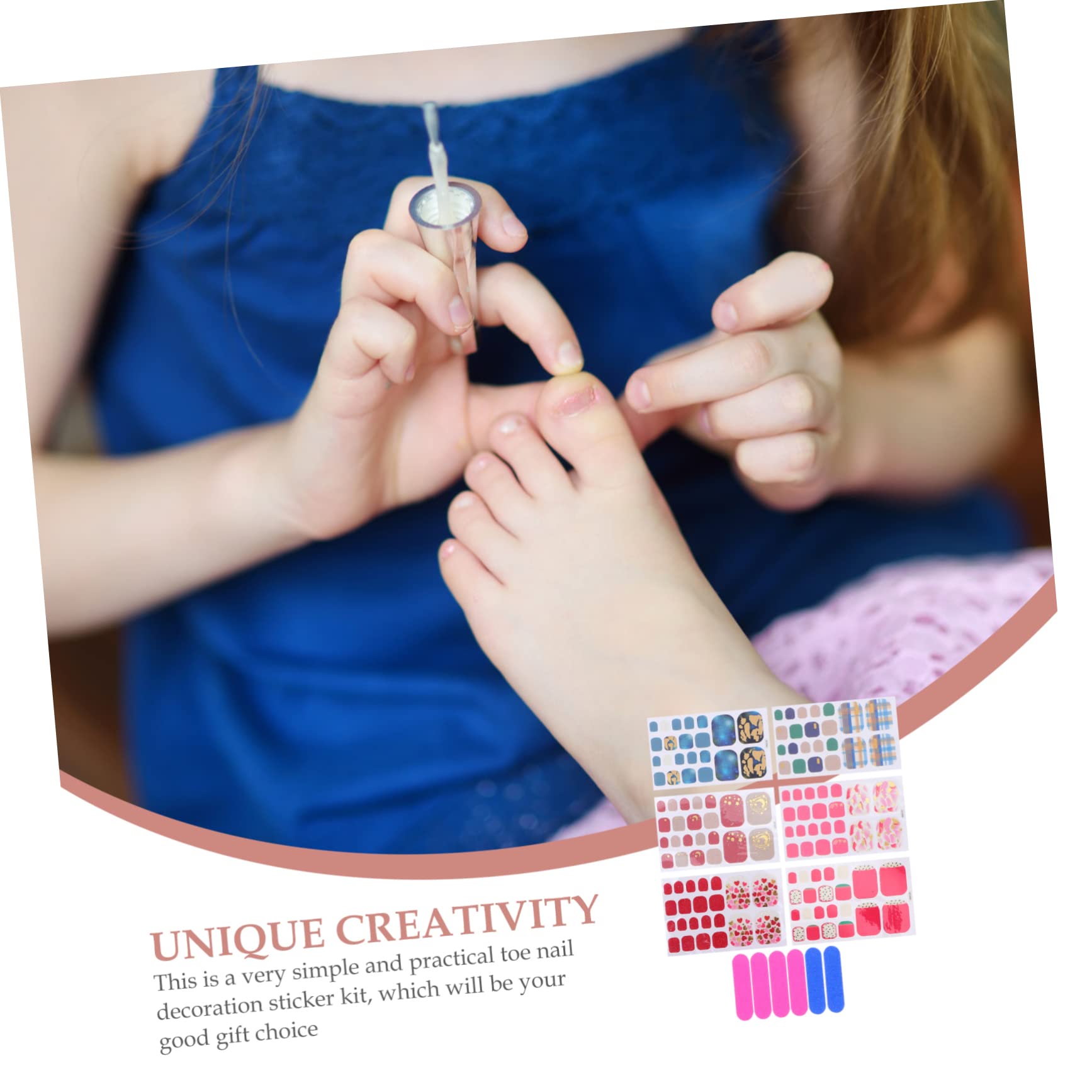 5 Set Adesivi Per Unghie Dei Eleganti Decorazioni Glitter Per Unghie Kit E Sicuro Facili Applicare E Affascinanti 6 Fogli*5