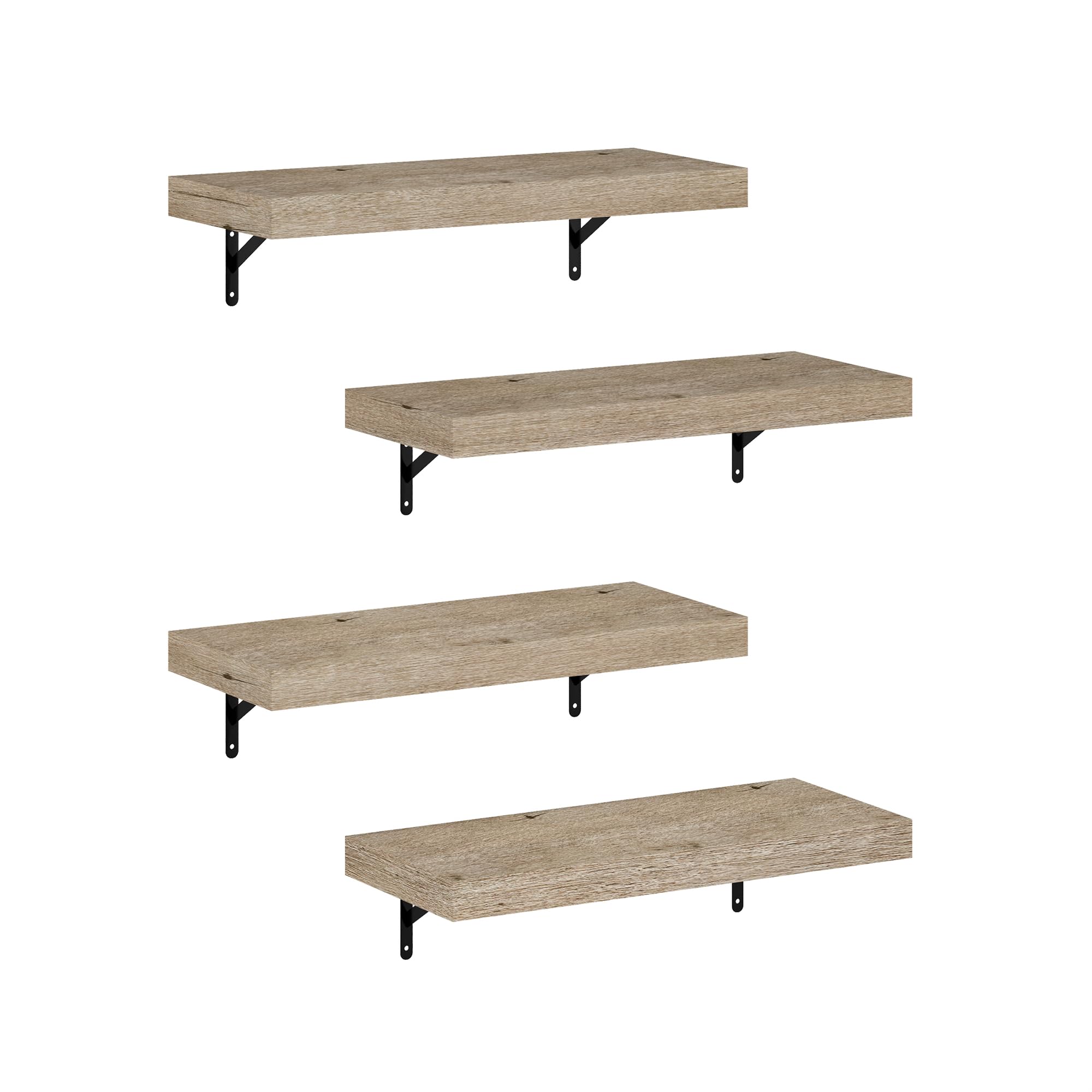 Amazon｜フリノ(Furinno) Tannaシリーズ ウォールシェルフ 幅55㎝ 4個