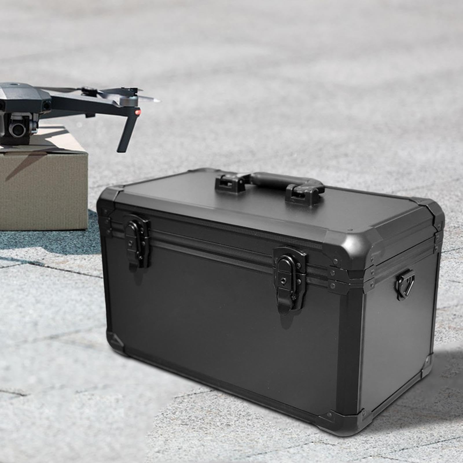 Valigetta portautensili portatile in lega di alluminio con maniglia, antiurto, pratica e regalo per uomo, valigetta rigida per uomo, accessori hardware, M