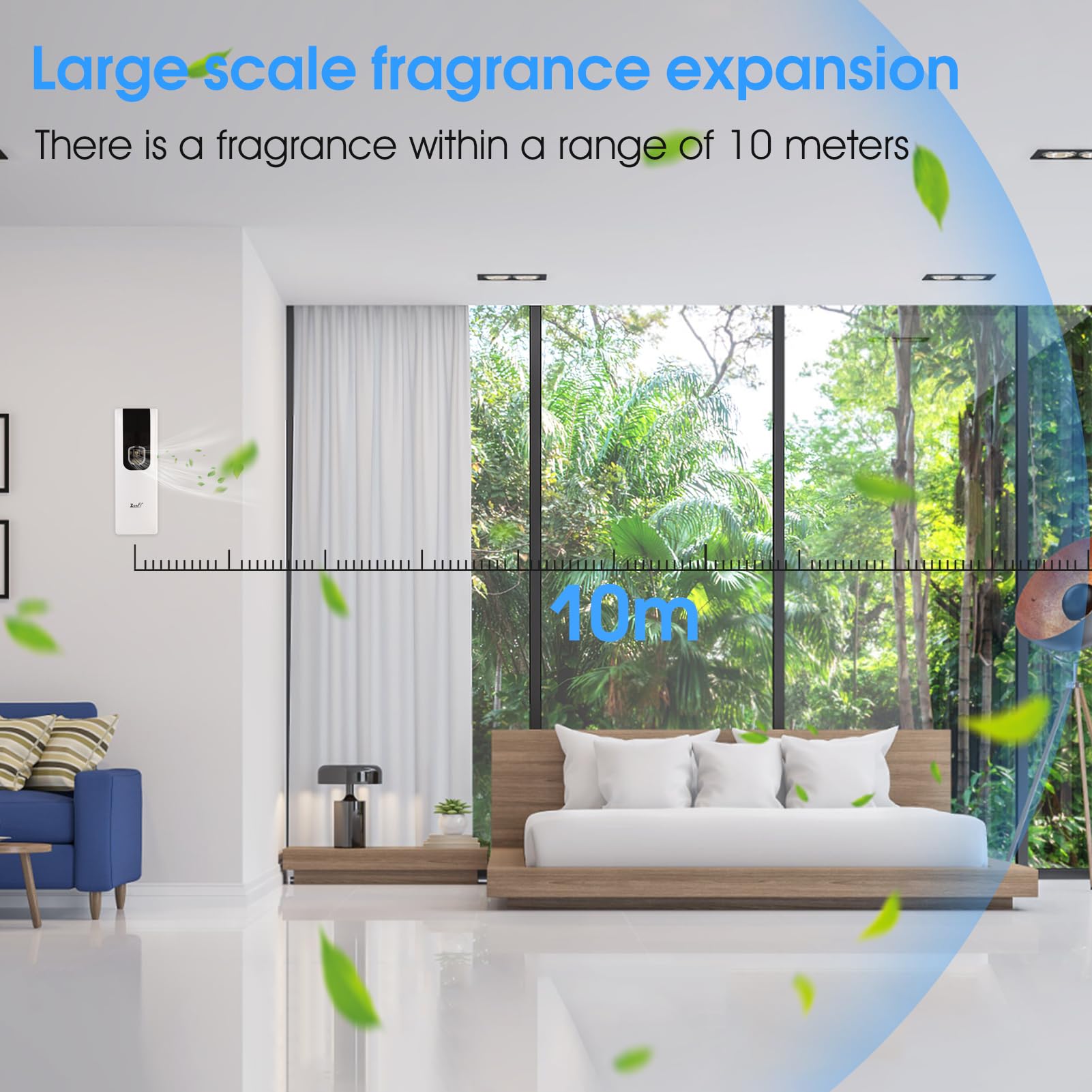 Ambientador en aerosol dispensador automático de fragancia compatible con Glade y Airwick lata de repuesto de 5.5 x 2.6 pulgadas, soporte de ambientador automático de pie o montado en la pared para el