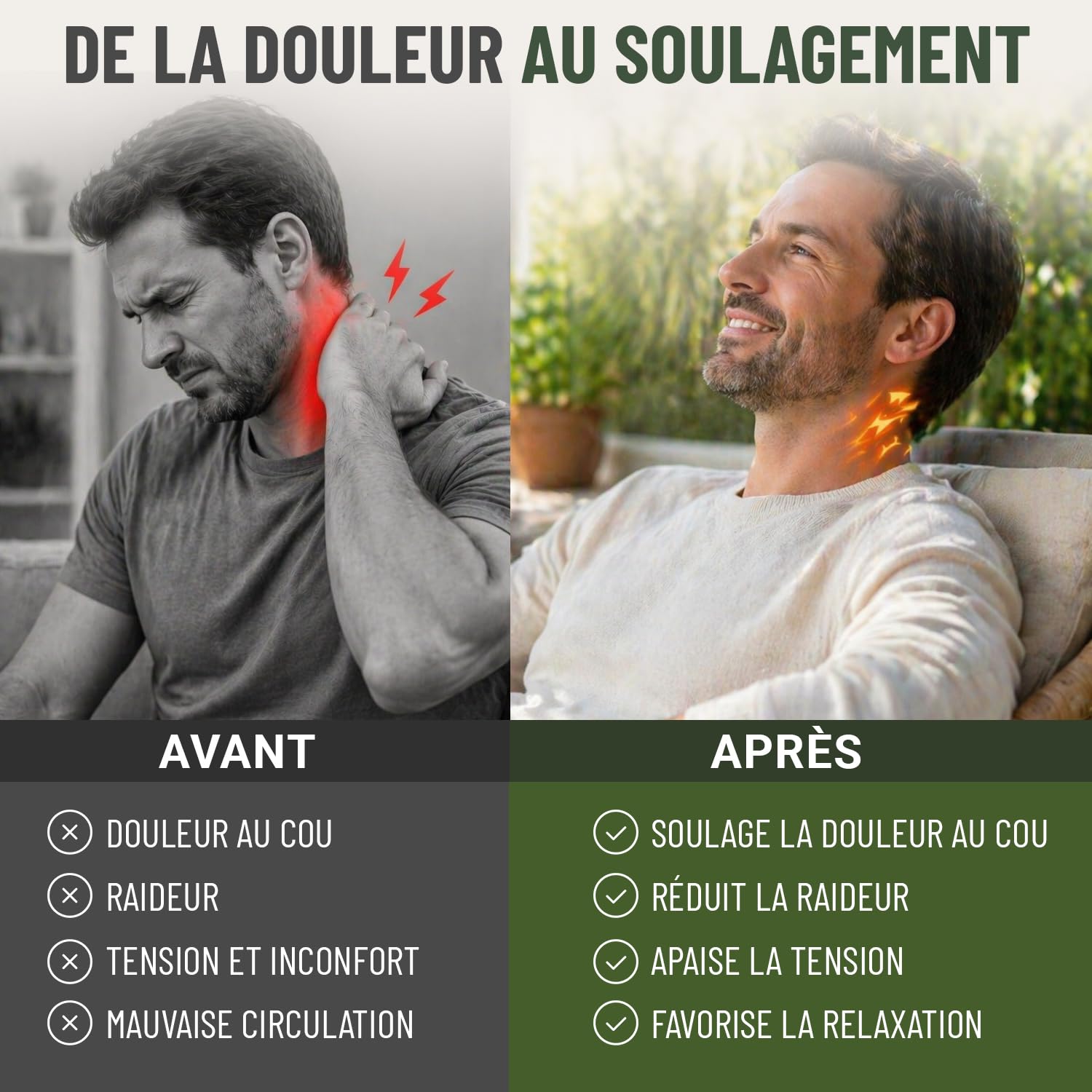 BeFit24 Appareil de Massage Cervical 4D avec Chaleur, Sans Fil, Masseur Cou Épaules Dos, Soulagement Immédiat des Douleurs et Tensions, Relaxation Profonde Anti-Stress, Idéal Bureau Maison Cadeau