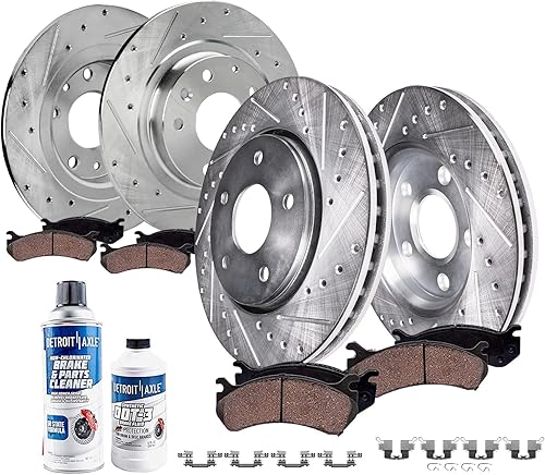 Miniatura 13 de Detroit Axle - Kit de freno trasero para Chevy GMC Silverado Sierra Suburban 1500 Yukon Tahoe Avalanche Cadillac Escalade Pinza de freno de disco