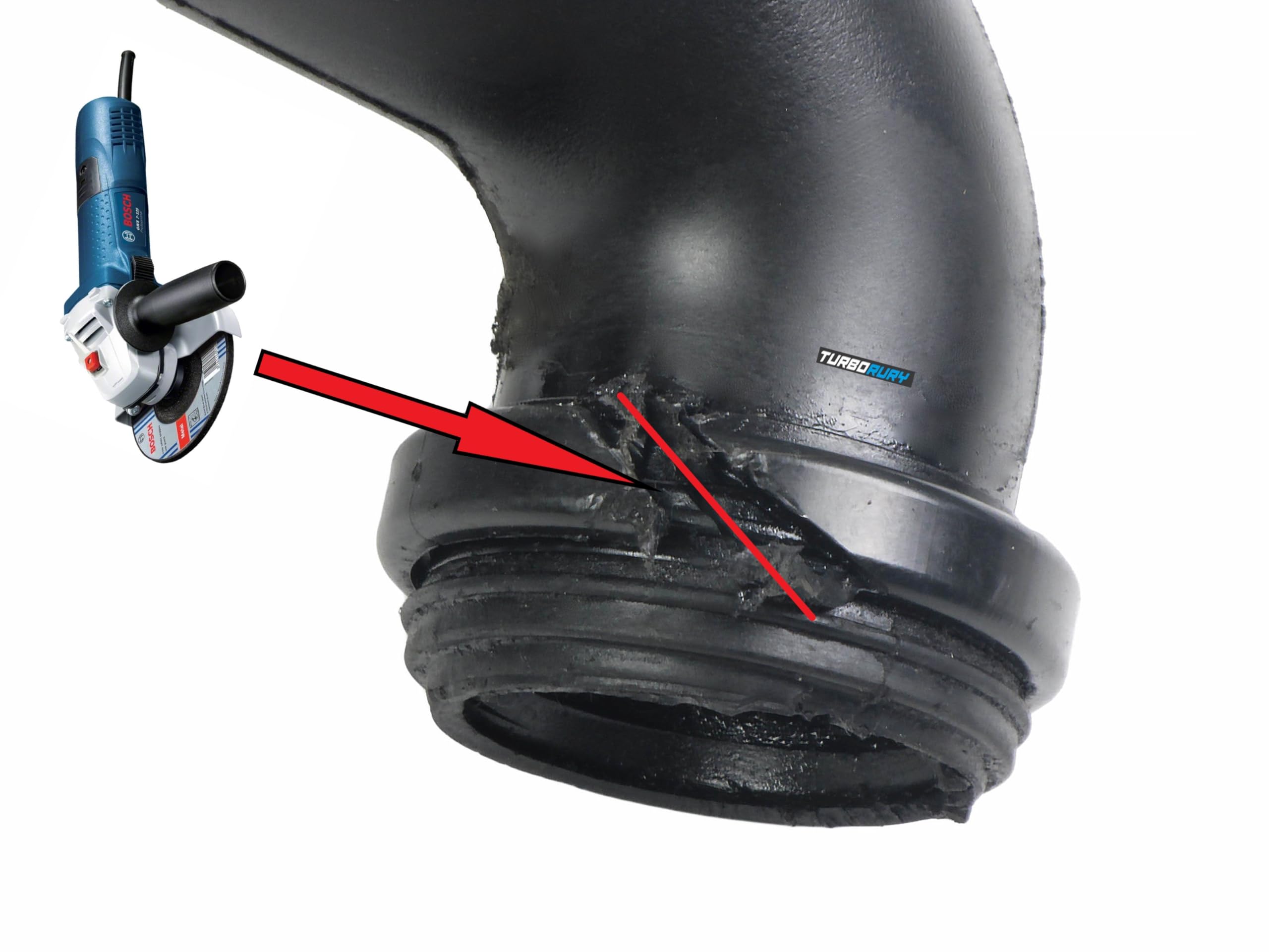 Kit de reparación de manguera turbo - Compatible con CHRYSLER VOYAGER, Compatible con DODGE CARAVAN, Compatible con CHRYSLER TOWN & COUNTRY - Número OE 04809884AB 4809884AB