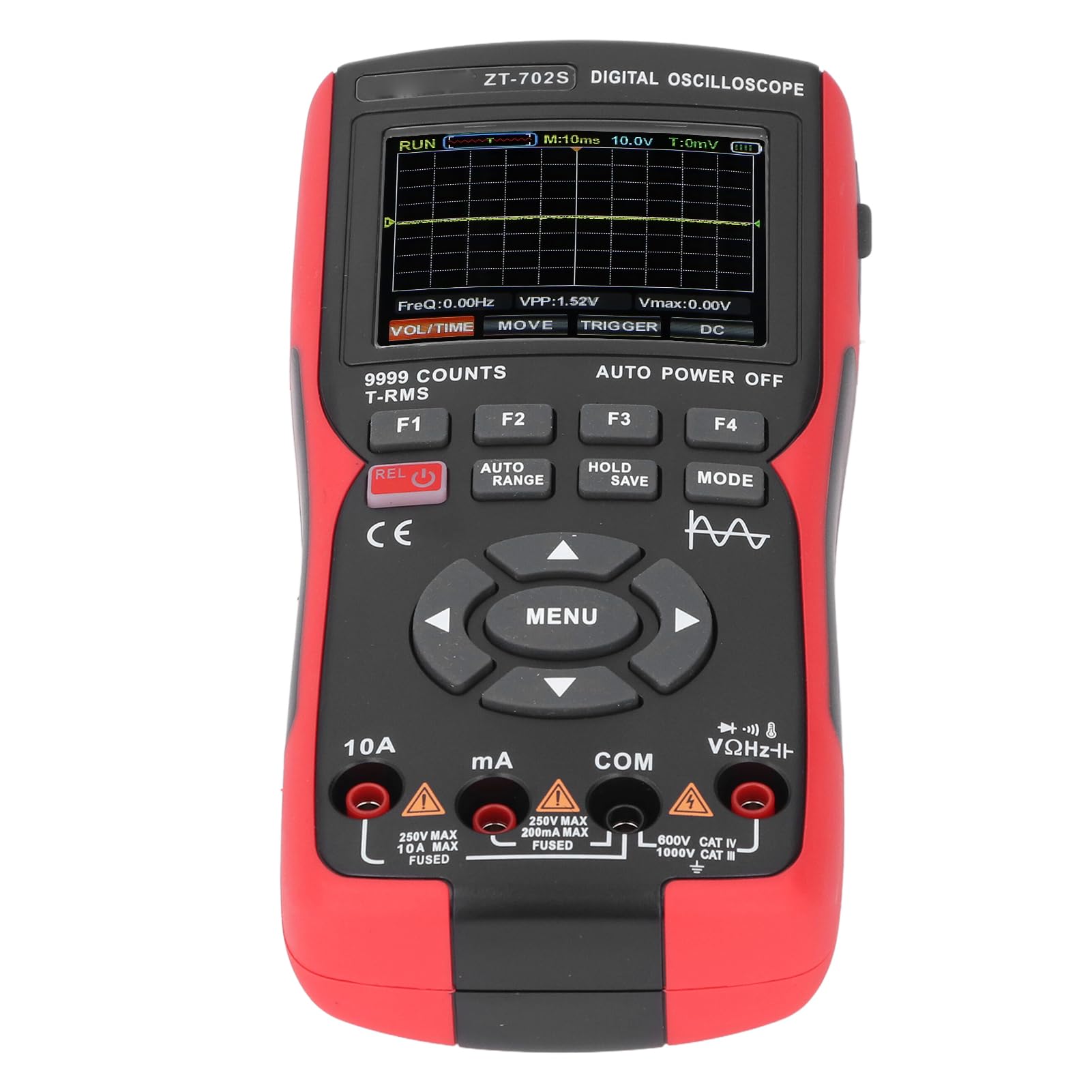 Emoshayoga Tragbares Digitales Oszilloskop-Multimeter, Kompakt, Effiziente Abtastung, 48 /s für Profis und Hobbyisten, ABS, 2,8-Zoll-Display
