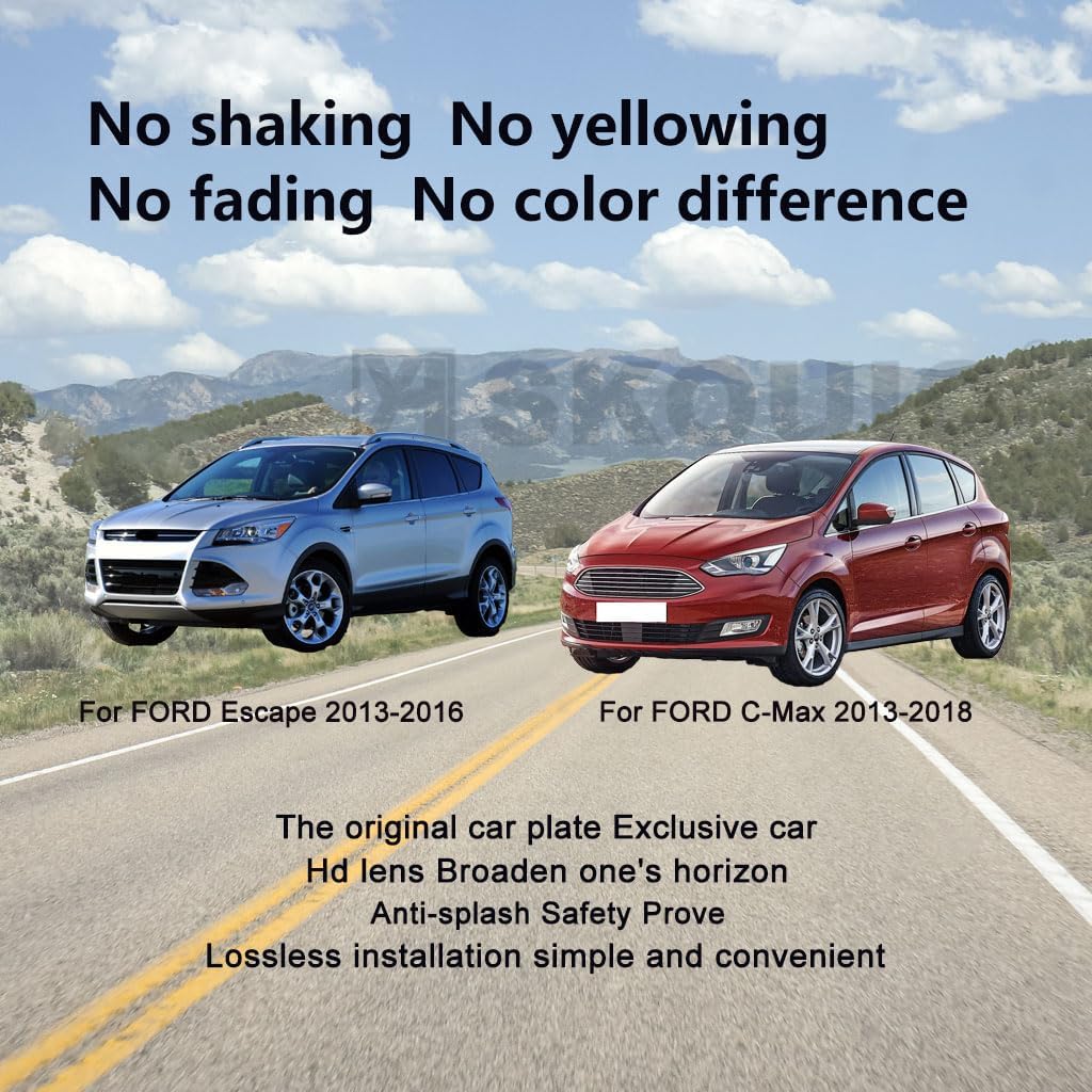 Driver Side Mirror Glass Replacement for Ford Escape 2013 2014 2015 2016, Ford C-MAX Mirror Glass 2013-2018, Left Heated Mirrors with Backing Plate, CJ5Z17K707G