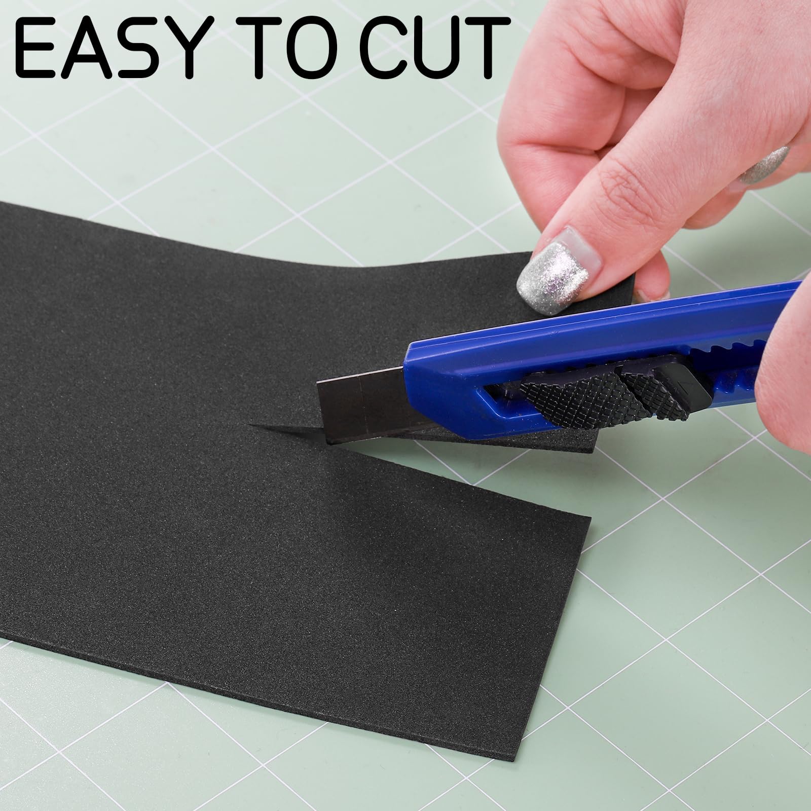 EVA Schaumstoff Platte 2mm - 150x32cm Schwarz Für Cosplay & Basteln