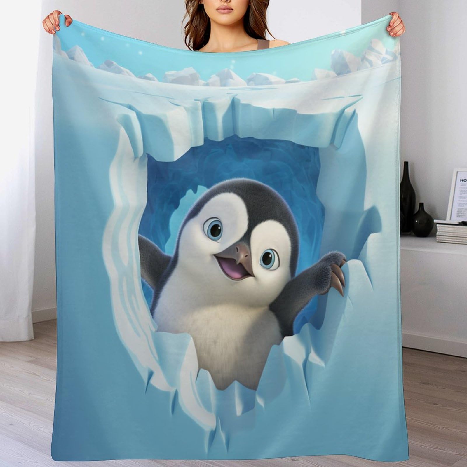 Manta suave y acogedora de forro polar para un hogar cálido y feliz