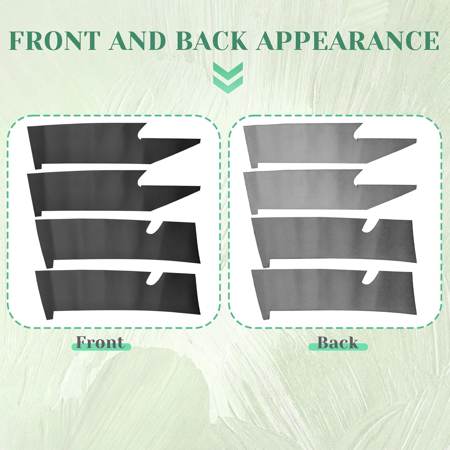 4PCS Door Panel Cover Compatible with Mazda 3 2011 2012 2013 Front and Back Vinyl Leather Insert Cards Protector Trim Black (Only Leather Part)