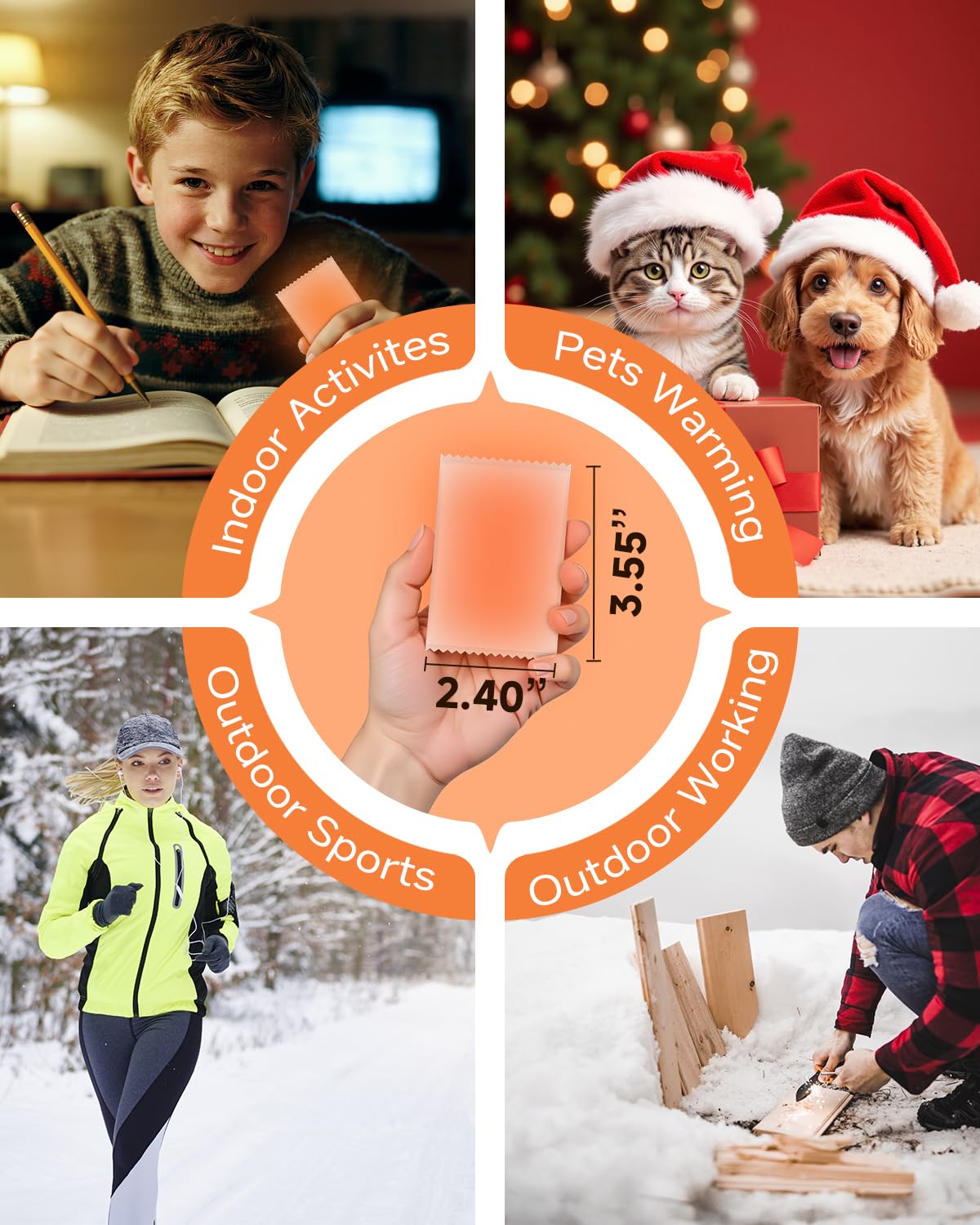 YOSHENNMO Hand Warmers Disposable - Up to 10 Hours of Heat, Super Long Lasting Air Activated Warmers, Quick & Easy Activation, Portable Odor, Free Warmth for Hands