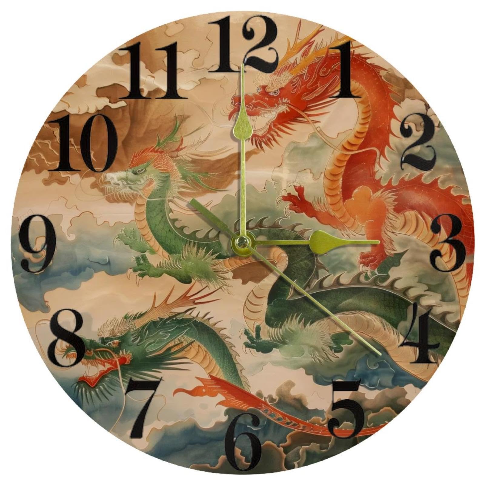 Horloge murale ronde à quartz silencieuse sans tic-tac pour bureau