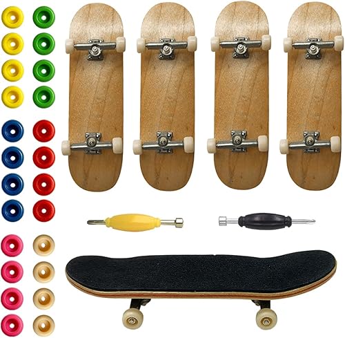 NC EBCO FiguresLab - 5 piezas de 3622in de madera y 24 ruedas multicolor y 2 herramientas de llave inglesa