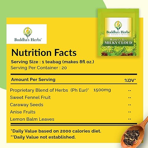 Miniatura 2 de Té de Nube Láctea - Té de Lactancia Herbal para Lactancia Materna Mujer - Té de Leche Materna - Producción de Leche Materna con Té de Enfermería -