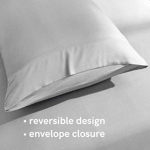 Miniatura 5 de YnM - Juego de sábanas refrescantes con 100% rayón derivado de bambú, tela 400TC con 1 funda de almohada y sábana encimera, bolsillo profundo de 19