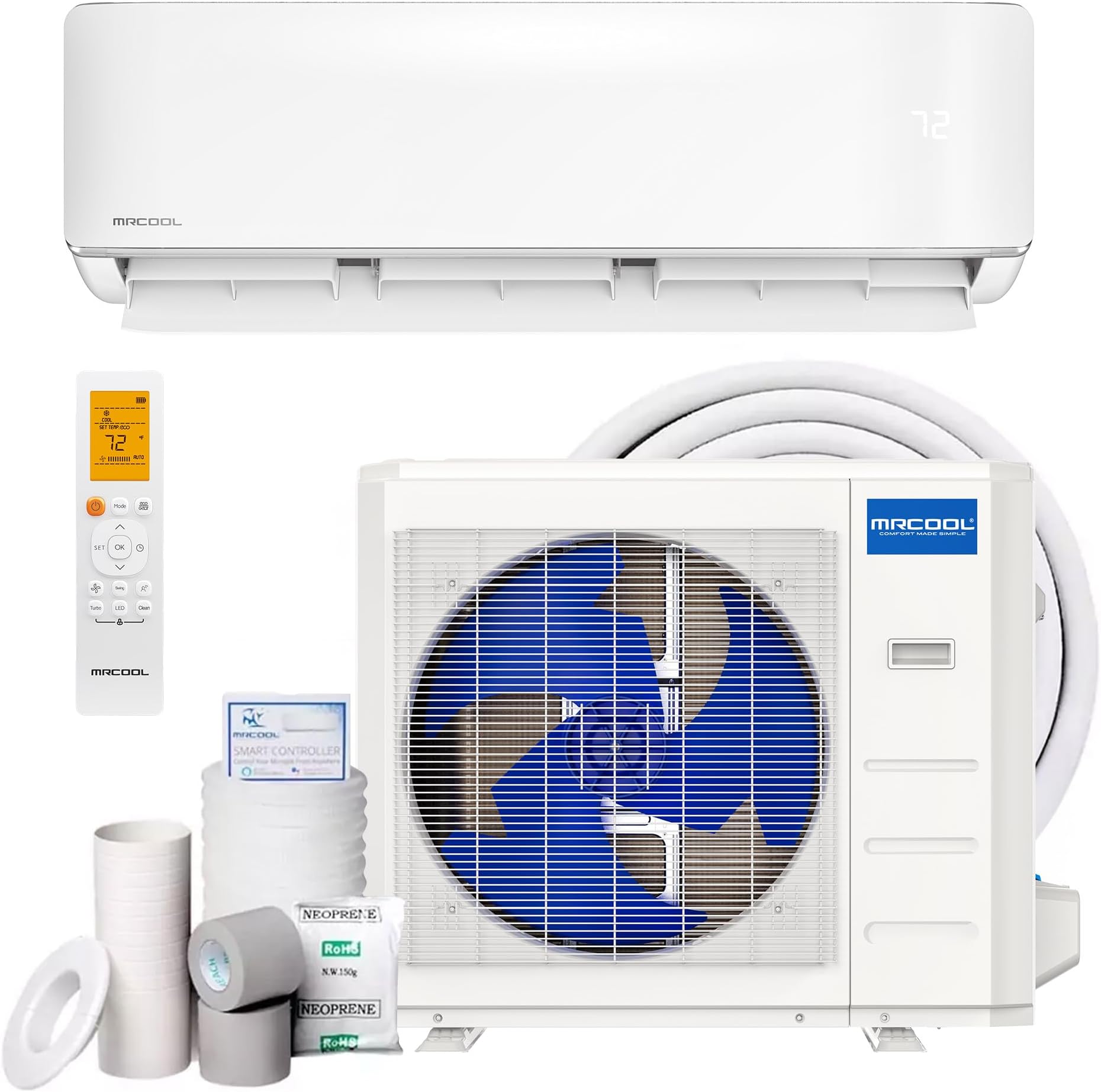 MRCOOL 36000 BTU 230V Ductless Inverter Mini Split Air Conditioner & Heat Pump System, Advantage Series - Wall-Mounted AC Unit w/Heating and Cooling for Home, Office & Commercial Space