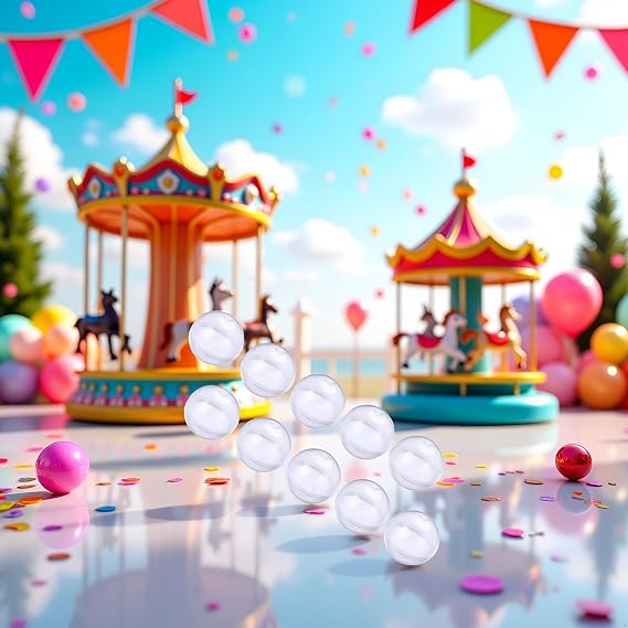 10Pcs Empty Clear Round Capsules Toy 32 mm Capsule Toy Price Ball Fillable Ornaments Ball Plastic Containers Party Favor Prize Vending Machine Toys