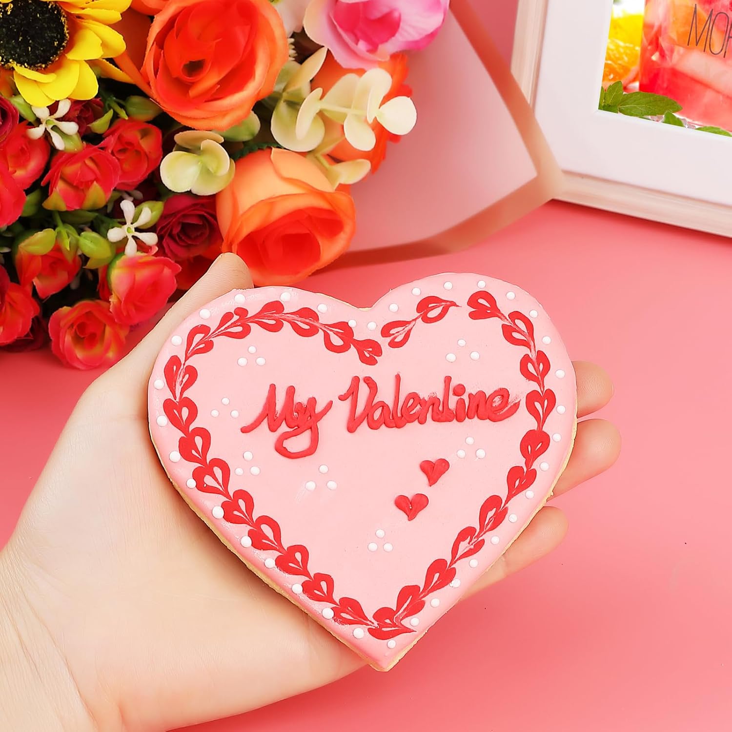 Heart Cookie Cutter Set - 5 Piece - 4.57" 3.86" 2.95" 1.97” 1.38" - Love Shaped Cookies Fondant Biscuit Molds for Valentines Day Holiday Birthday Party - Stainless Steel - Image 7