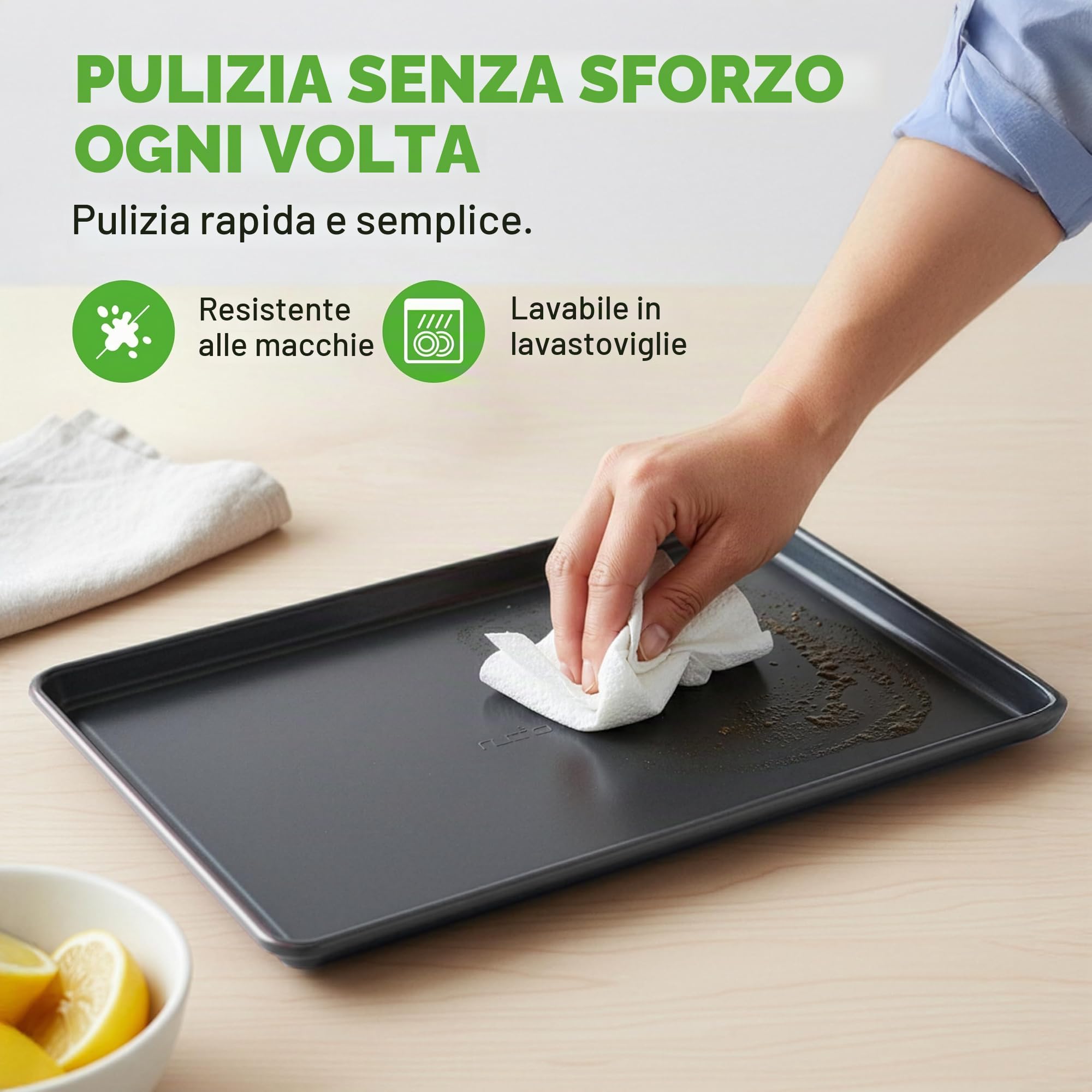 NutriChef Set Padelle Antiaderenti 8 Pezzi, Teglie da Forno Antiaderenti, Teglia Rotonda, Plumcake, Muffin, Teglie Rettangolari/Quadrate, Teglia Biscotti, Grigio