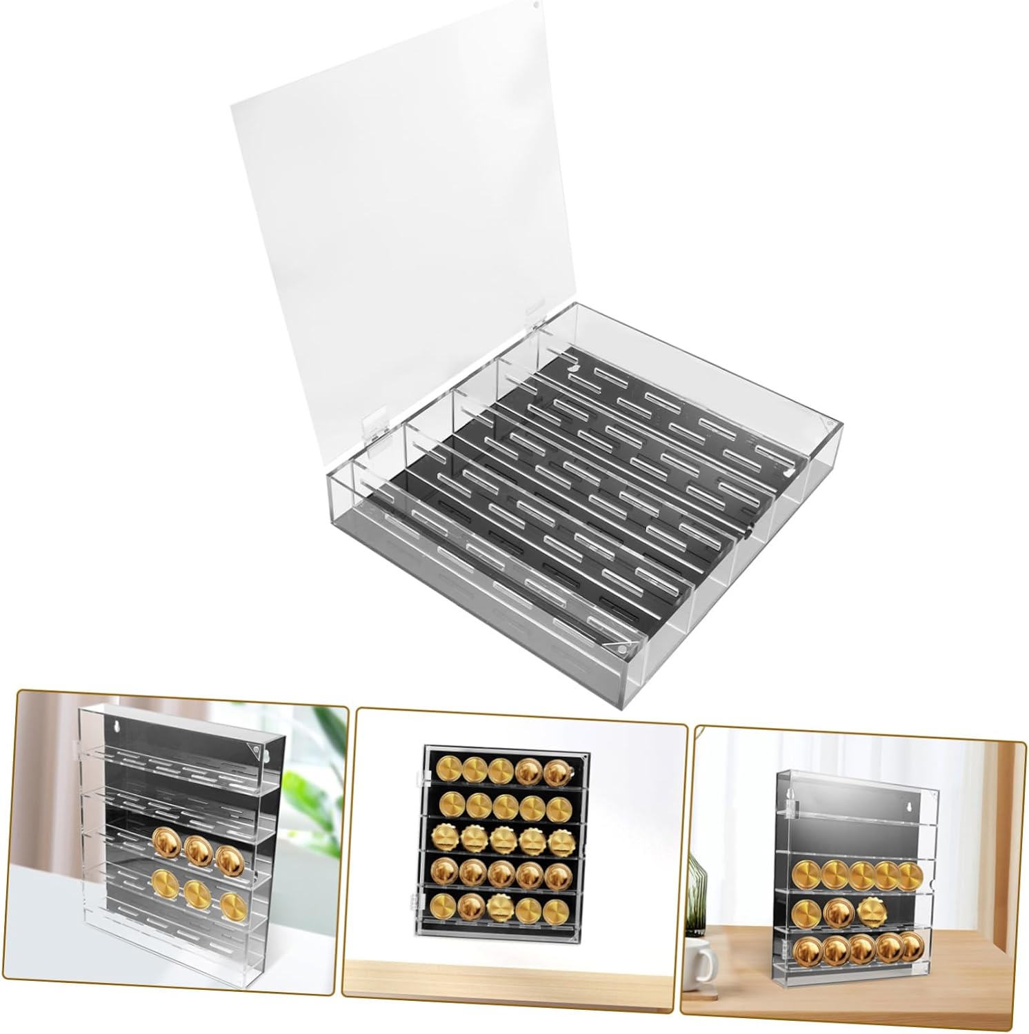 Uonlytech Holder Acrylic Storage Case for Collectors Display for Exhibitions and Showcases