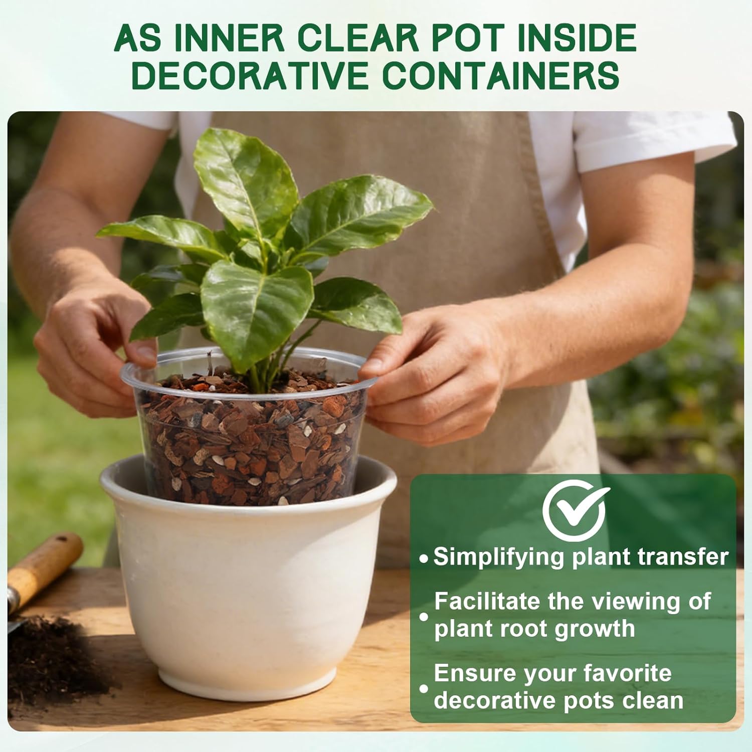 35 Pack 4/6/8/10/12 Inch Clear Nursery Pots with Drainage Hole Clear Plastic Pots for Plants Transparent Variety Seedling Planter for Vegetable Flowers Fruits