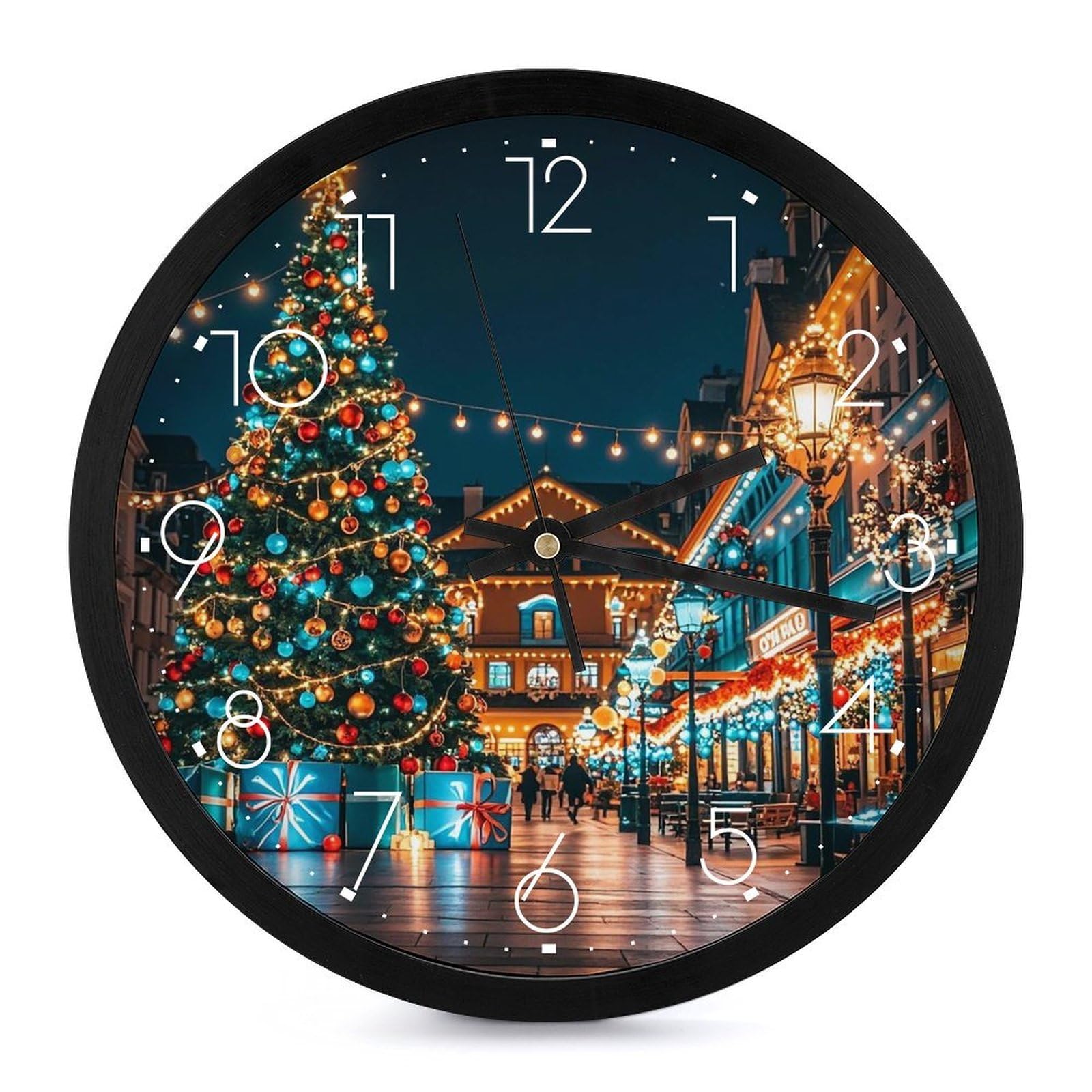 Horloge murale silencieuse sans tic-tac avec grand cadran rond