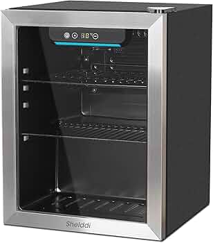 Amazon | Shelddi 冷蔵庫 75L 透明ガラスドア 幅49cm 小型 ミニ